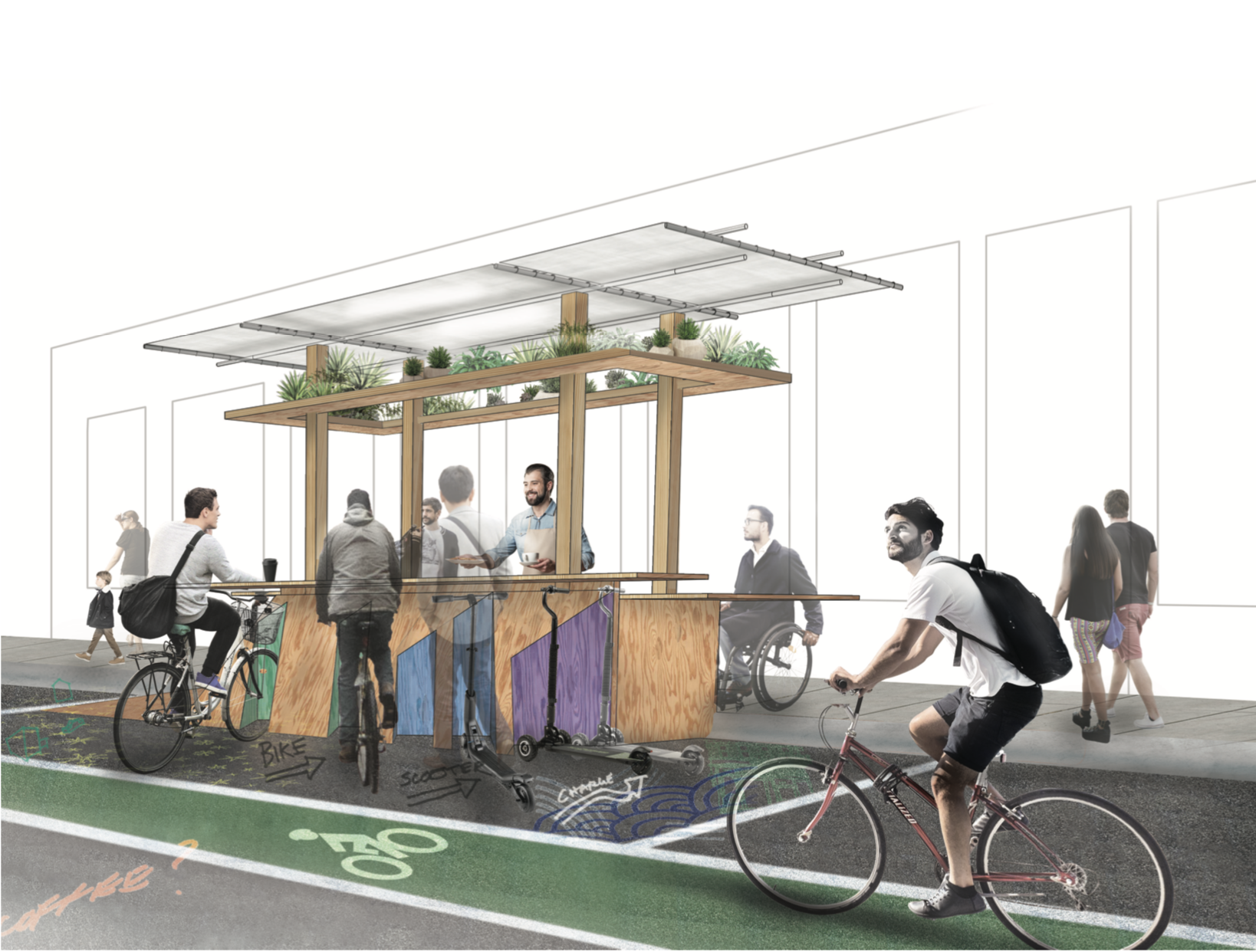 The Spin Spot Six Finalists Selected to Buildout Parklet Prototypes